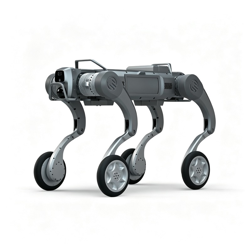 Châssis de robot hybride à roues et pattes, chien robot quadrupède